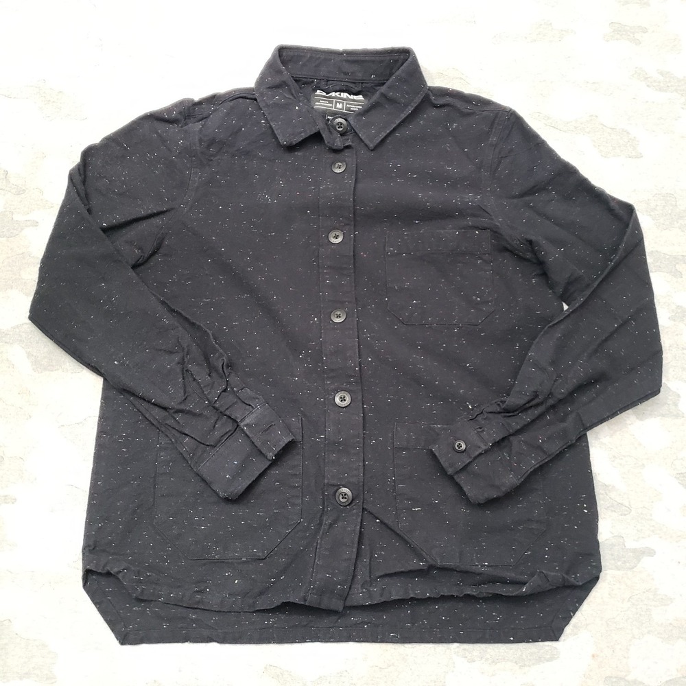 Dakine Shirt Mens Medium‎ Black Long Sleeve Button-Up Rag